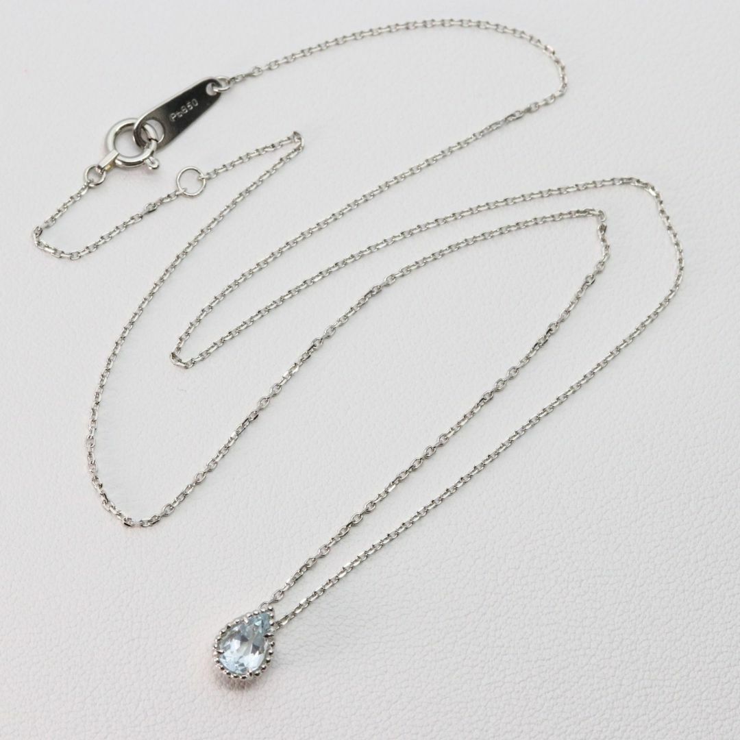 ヴァンドーム青山 プラチナ ドロップ ネックレス アクアマリン ヴァンドーム青山 プラチナ ドロップ ネックレス アクアマリン