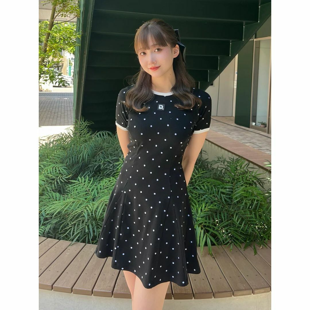 Darich - ダーリッチ darich カットフレアミニワンピース DOT FL Darich - ダーリッチ darich カットフレアミニワンピース DOT FL