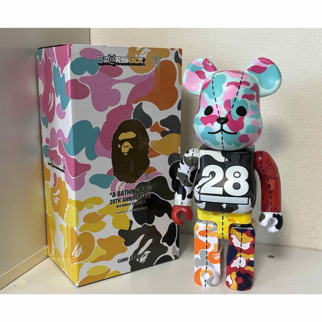A BATHING APE - ベアブリック/コラボ/400%/限定/BAPE/28周年 A BATHING APE - ベアブリック/コラボ/400%/限定/BAPE/28周年