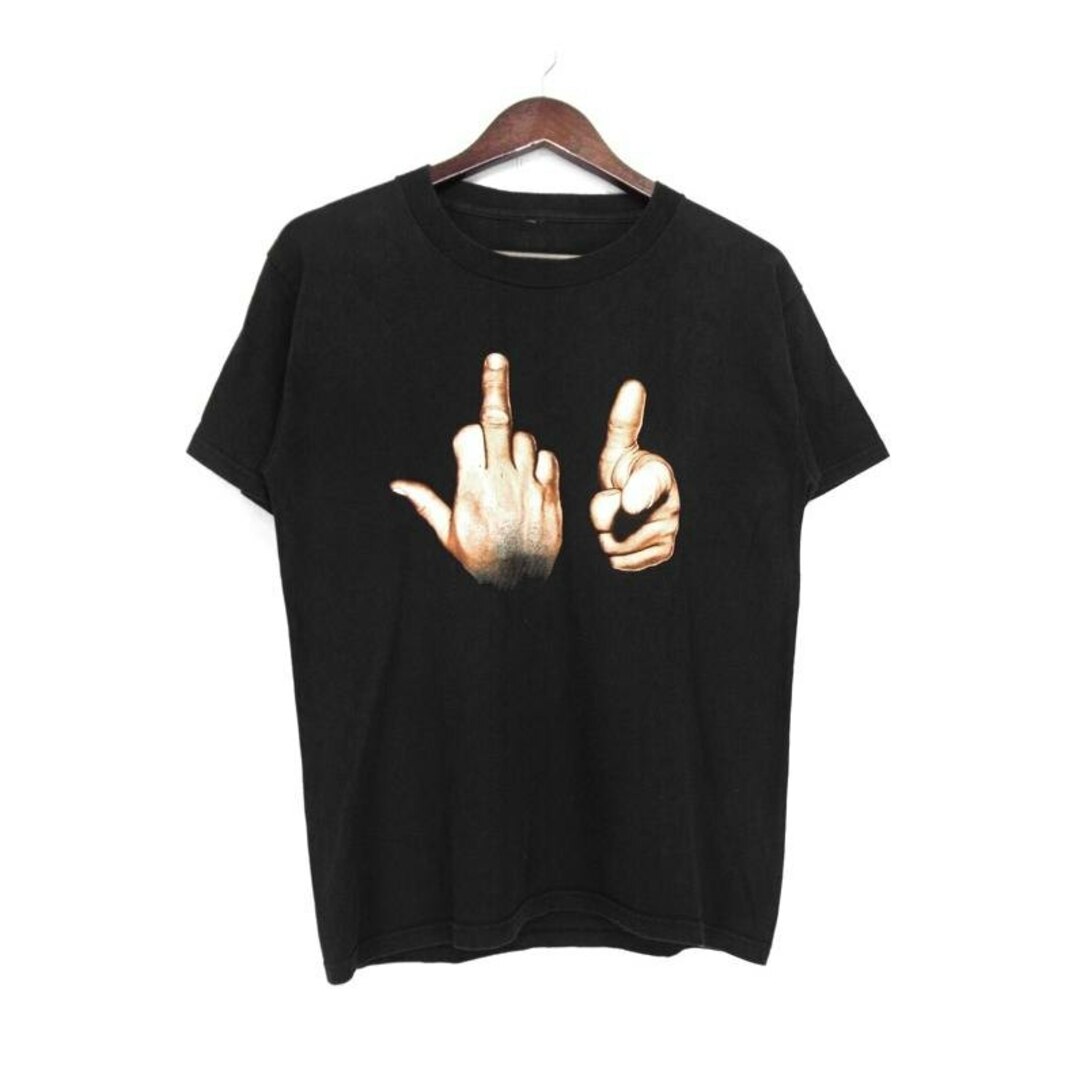 ヴィンテージ VINTAGE 【 00s FUCK YOU HAND SIGN 】 ファック ユー ハンドサイン 半袖Tシャツ　h1121