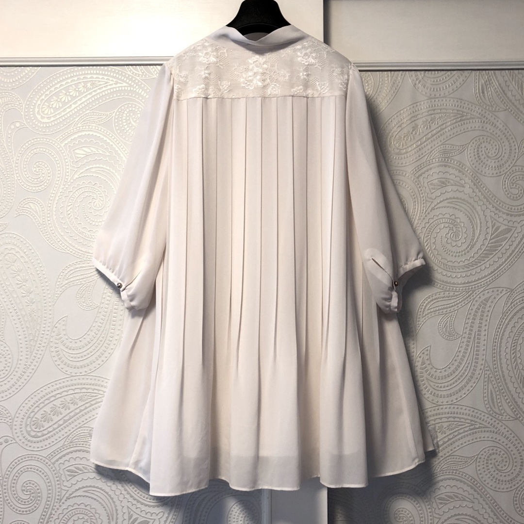 46大きいサイズ ローズティアラ レース&シフォン♡ボウタイ 46大きいサイズ ローズティアラ レース&シフォン♡ボウタイ