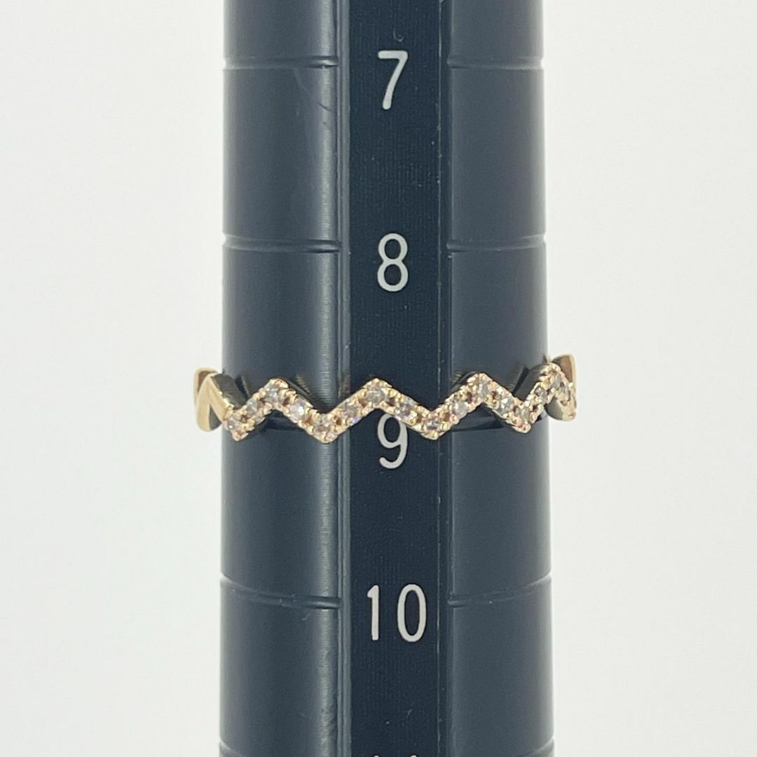 agete - アガット K10 ダイヤ ジグザグ リング ギザギザ 0.08ct agete - アガット K10 ダイヤ ジグザグ リング ギザギザ 0.08ct