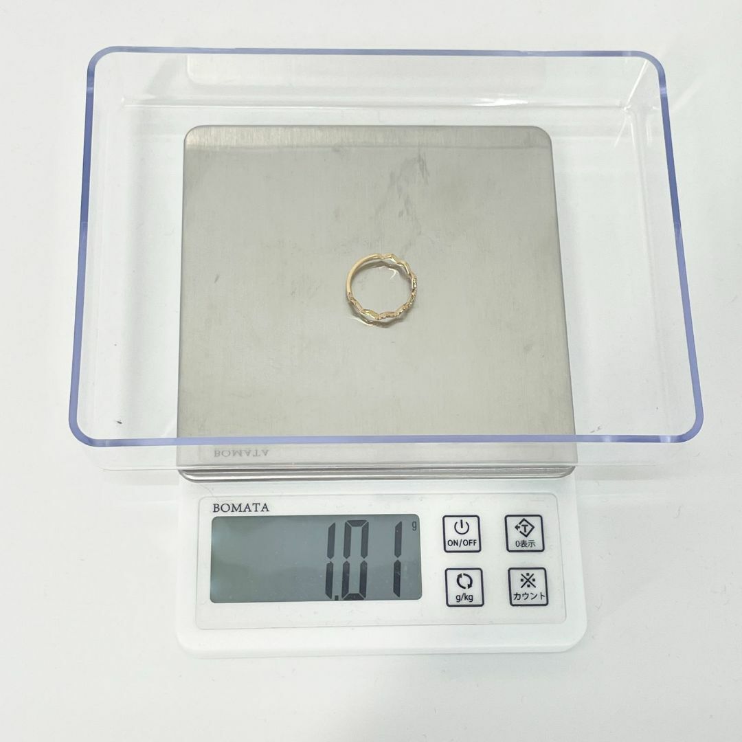 agete - アガット K10 ダイヤ ジグザグ リング ギザギザ 0.08ct agete - アガット K10 ダイヤ ジグザグ リング ギザギザ 0.08ct