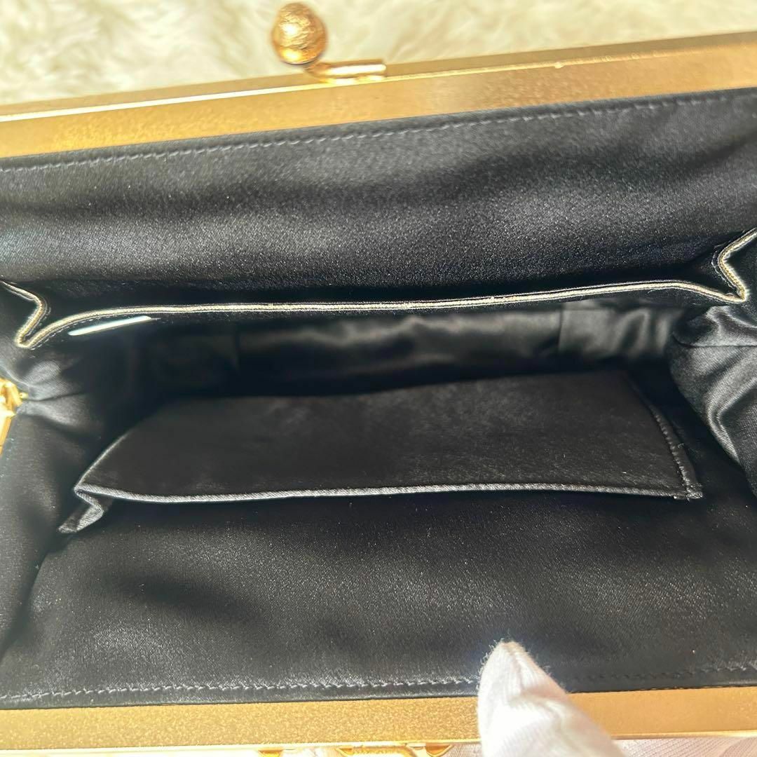 美品】銀座 白牡丹 高級ビーズバッグ ブラック クラッチバッグ 美品】銀座 白牡丹 高級ビーズバッグ ブラック クラッチバッグ