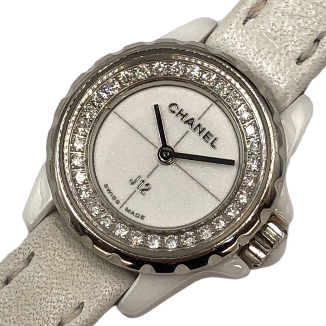 CHANEL - 　シャネル CHANEL J12 XS H4664 ホワイト文字盤 セラミック クオーツ レディース 腕時計