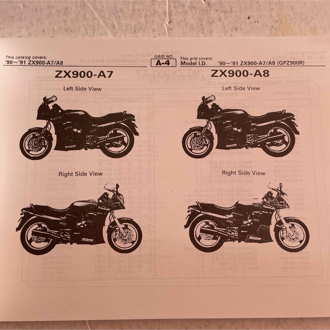 カワサキ - カワサキ 純正パーツリスト「ZX900A7〜8(GPZ900R カワサキ - カワサキ 純正パーツリスト「ZX900A7〜8(GPZ900R