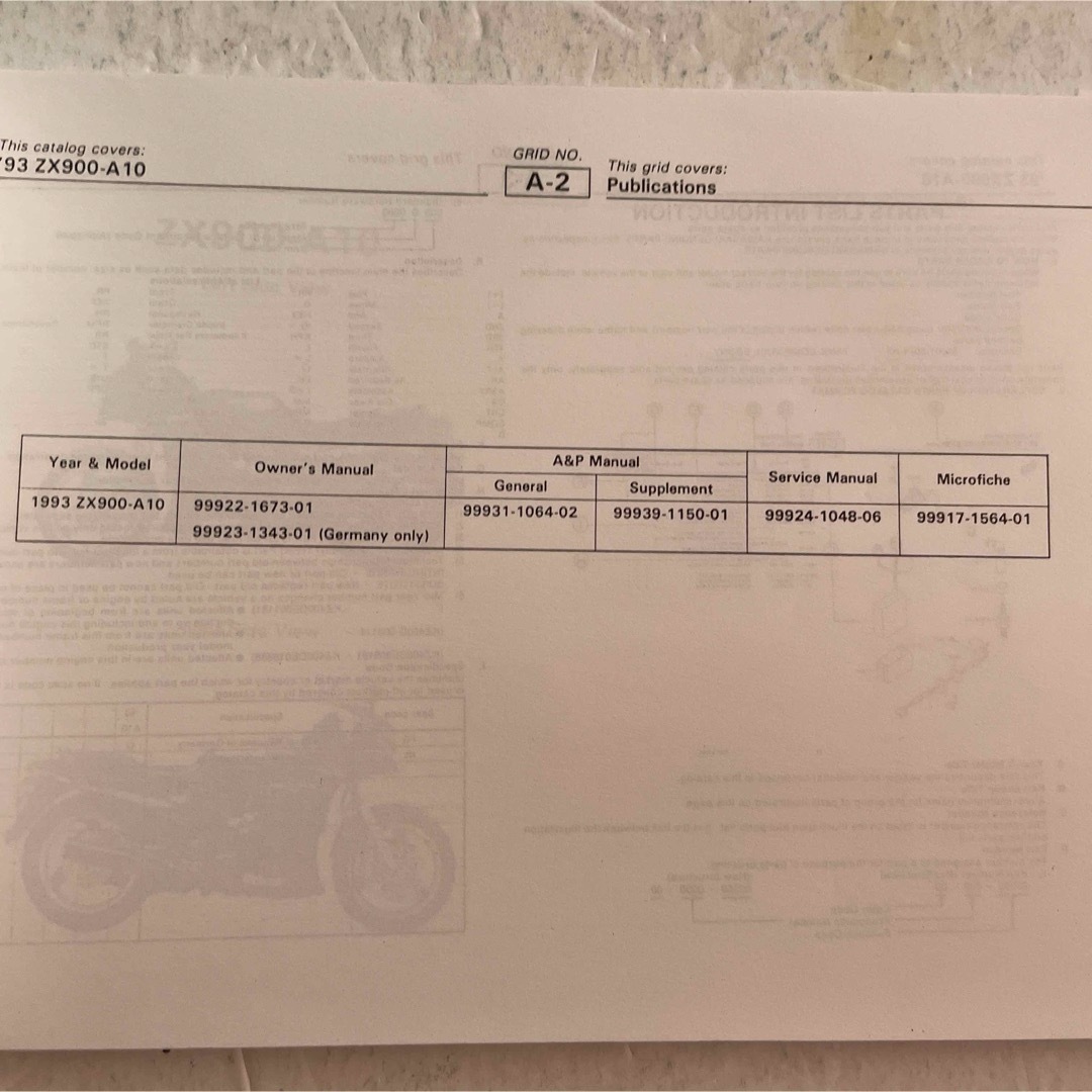 カワサキ - カワサキ 純正パーツリスト「ZX900A10(GPZ900R カワサキ - カワサキ 純正パーツリスト「ZX900A10(GPZ900R