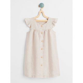 ☆ H&M 140cm リネン フラッタースリーブワンピース ☆