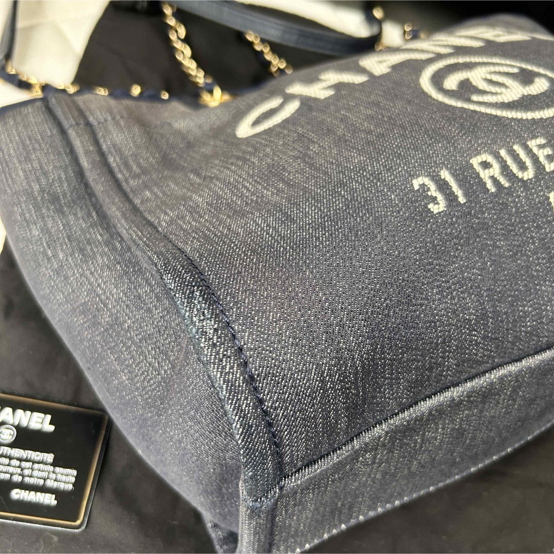 CHANEL - CHANEL シャネル ドーヴィル トートバッグ デニム CHANEL - CHANEL シャネル ドーヴィル トートバッグ デニム