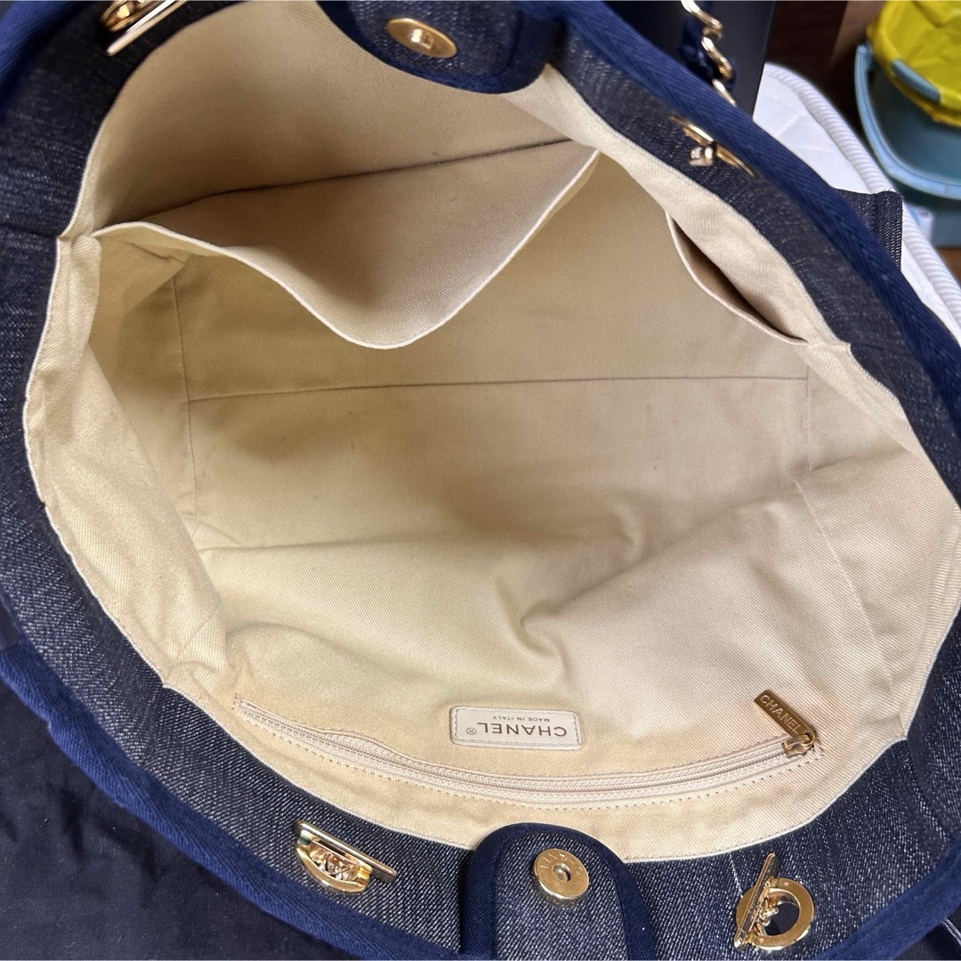 CHANEL - CHANEL シャネル ドーヴィル トートバッグ デニム CHANEL - CHANEL シャネル ドーヴィル トートバッグ デニム