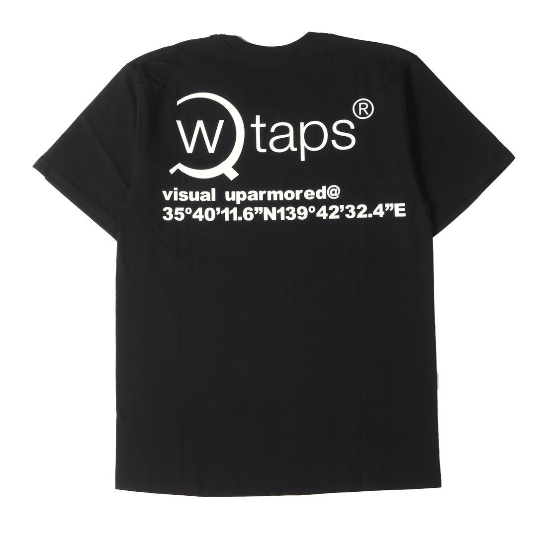 新品 WTAPS ダブルタップス Tシャツ サイズ:S ブランドロゴ クルーネック 半袖Tシャツ AXE ブラック 黒 トップス カットソー【メンズ】