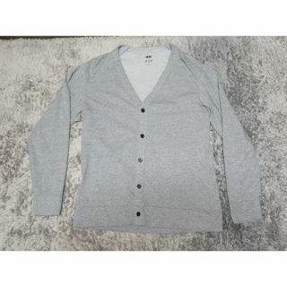 ユニクロ(UNIQLO)のユニクロ　エアリズム　UVカットカーディガン　グレー　L(カーディガン)