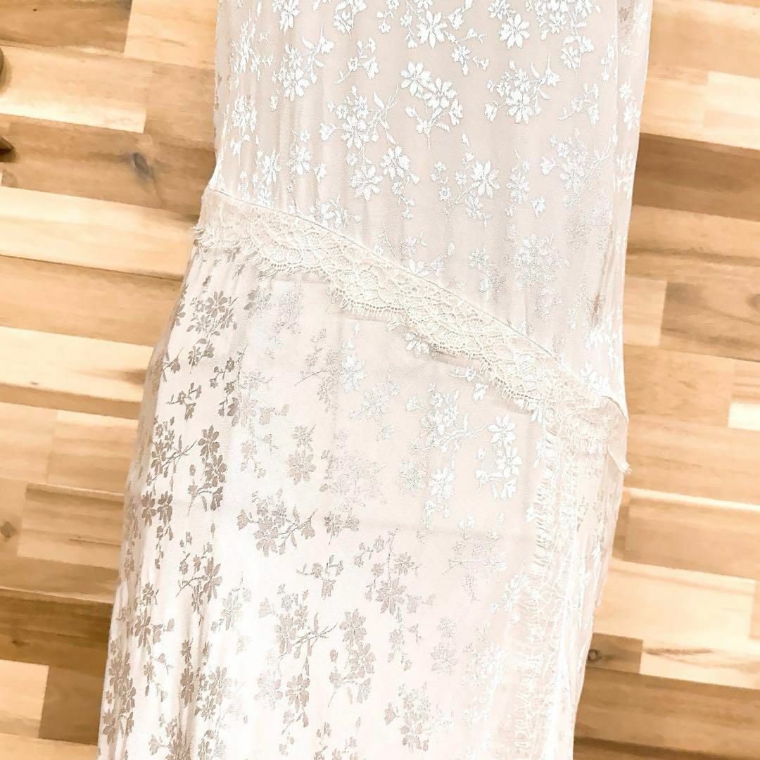 ZARA - 【ザラ】花柄レース ジャガード ノースリーブ ロング ZARA - 【ザラ】花柄レース ジャガード ノースリーブ ロング