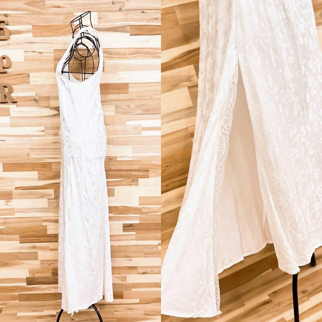 ZARA - 【ザラ】花柄レース ジャガード ノースリーブ ロング ZARA - 【ザラ】花柄レース ジャガード ノースリーブ ロング