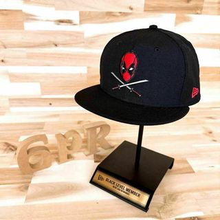 ニューエラ(NEW ERA)の超激レア/未使用【ニューエラ×マーベル】限定コラボ デッドプール キャップ黒×赤(キャップ)