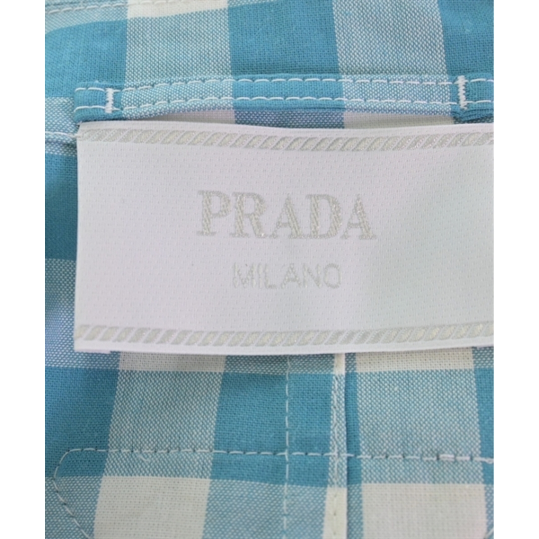 PRADA - PRADA プラダ コート(その他) 46(M位) 水色x白 PRADA - PRADA プラダ コート(その他) 46(M位) 水色x白