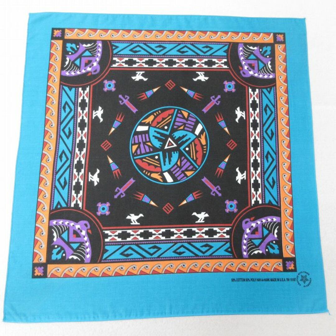 中古 ハバハンク バンダナ 90年代 90s ネイティブ柄 鳥 USA製 中古 ハバハンク バンダナ 90年代 90s ネイティブ柄 鳥 USA製