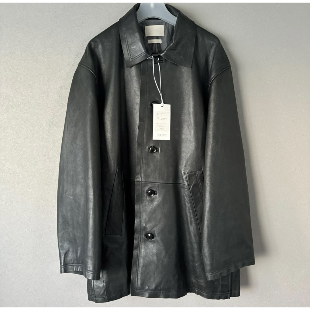 YOKE - 22AW YOKE CUT-OFF LEATHER CAR COAT 3の通販 by YOKE - 22AW YOKE CUT-OFF LEATHER CAR COAT 3の通販 by