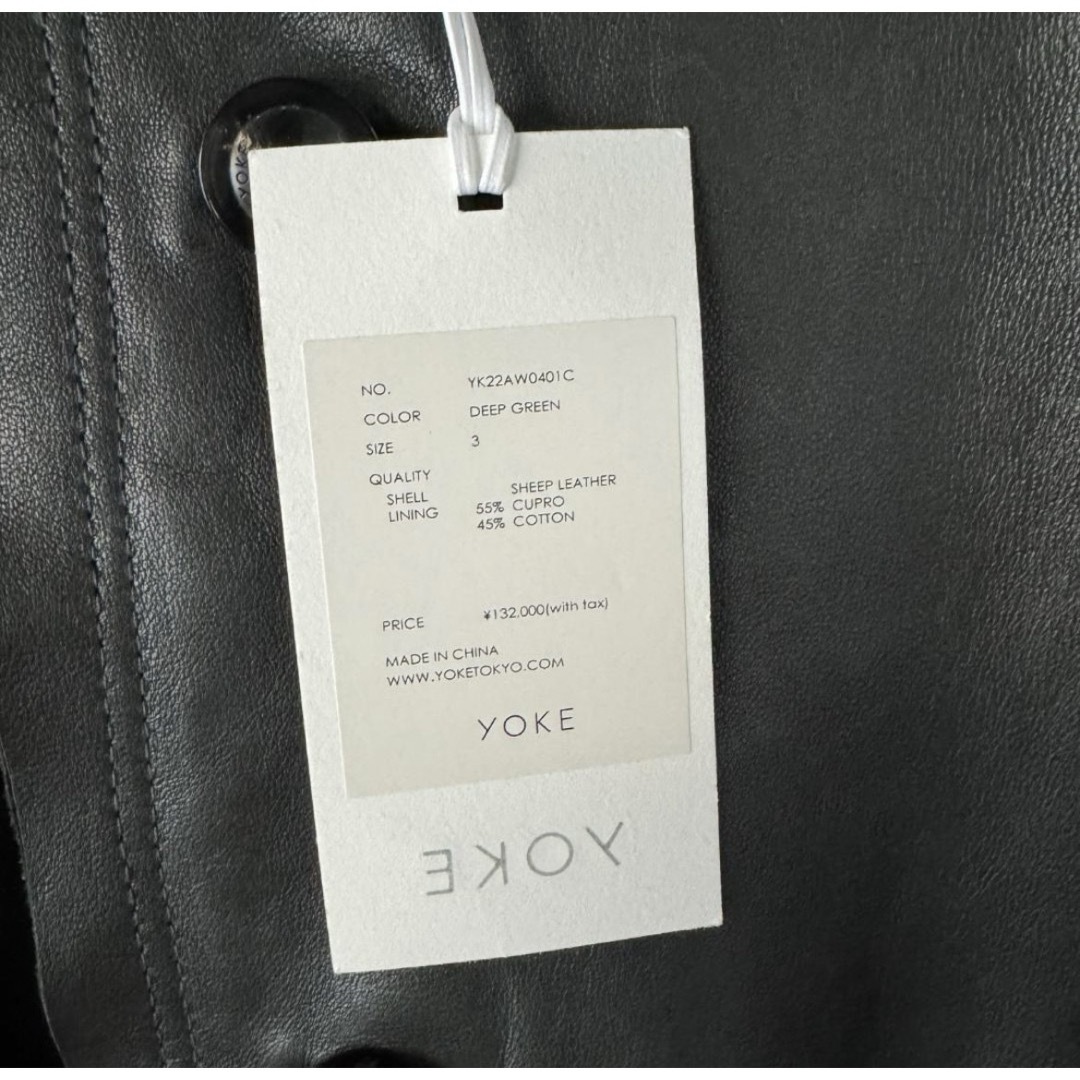 YOKE - 22AW YOKE CUT-OFF LEATHER CAR COAT 3の通販 by YOKE - 22AW YOKE CUT-OFF LEATHER CAR COAT 3の通販 by