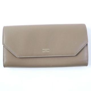 バレンシアガ(BALENCIAGA)の美品☆BALENCIAGA バレンシアガ 736732 ENVELOPE スリム コンチネンタルウォレット レザー 長財布 ヌードベージュ 箱・保存袋付き イタリア製 レディース(財布)