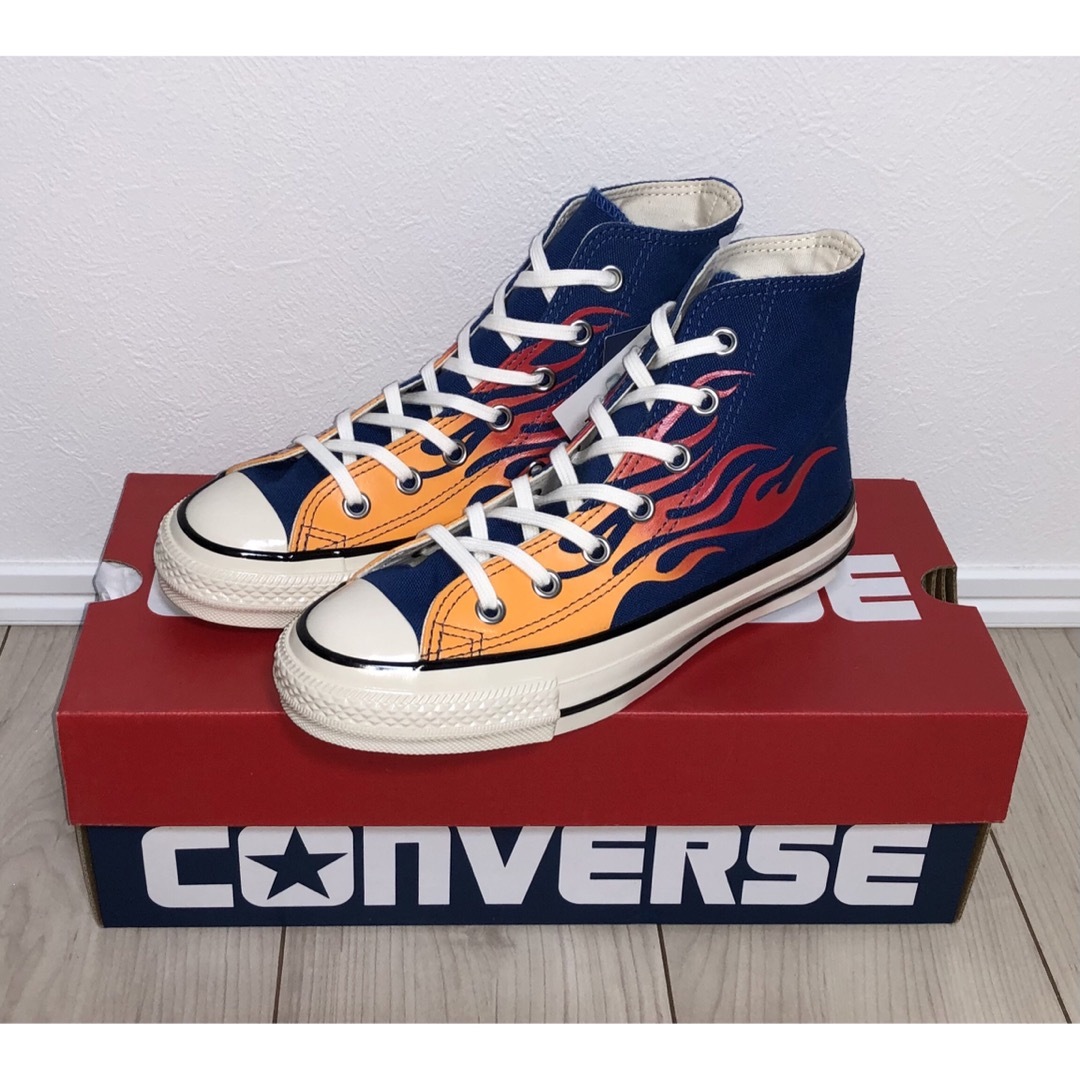 CONVERSE - 23cm 新品 CONVERSE ALL STAR US HI フレイム 青 炎 CONVERSE - 23cm 新品 CONVERSE ALL STAR US HI フレイム 青 炎