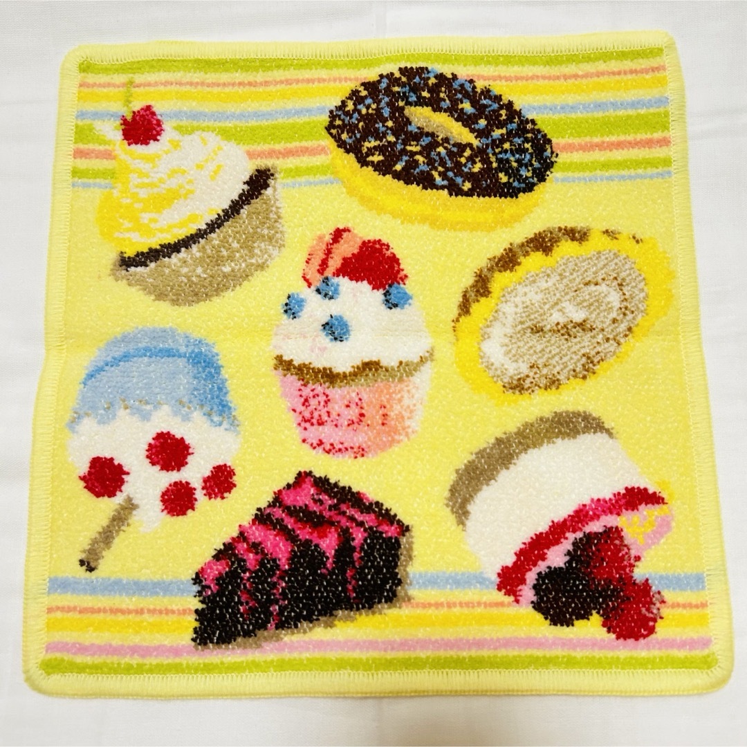[限定色] FEILER / ハンカチ / 2枚セット / もぐもぐドーナツ モグモグドーナツ ハンカチ（WEB限定）(ベージュ×ペールブルー