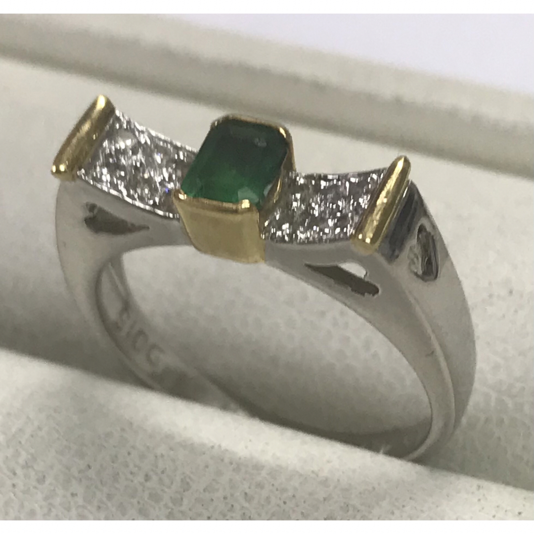ジュエリー エメラルド ダイヤモンド リング・指輪 K18イエロー