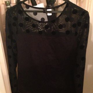 エイチアンドエム(H&M)のシースルートップス(カットソー(長袖/七分))