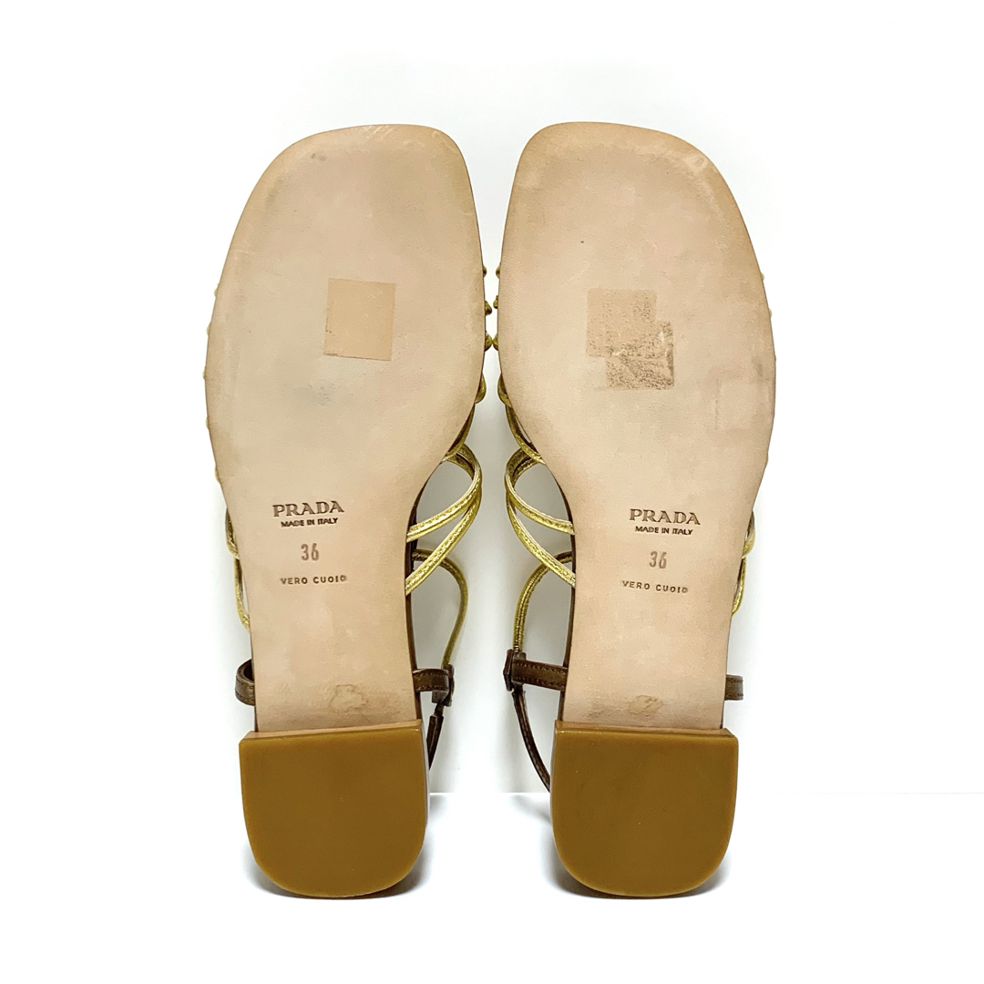 PRADA - ☆未使用 プラダ PRADA レザー ストラップ フラット PRADA - ☆未使用 プラダ PRADA レザー ストラップ フラット