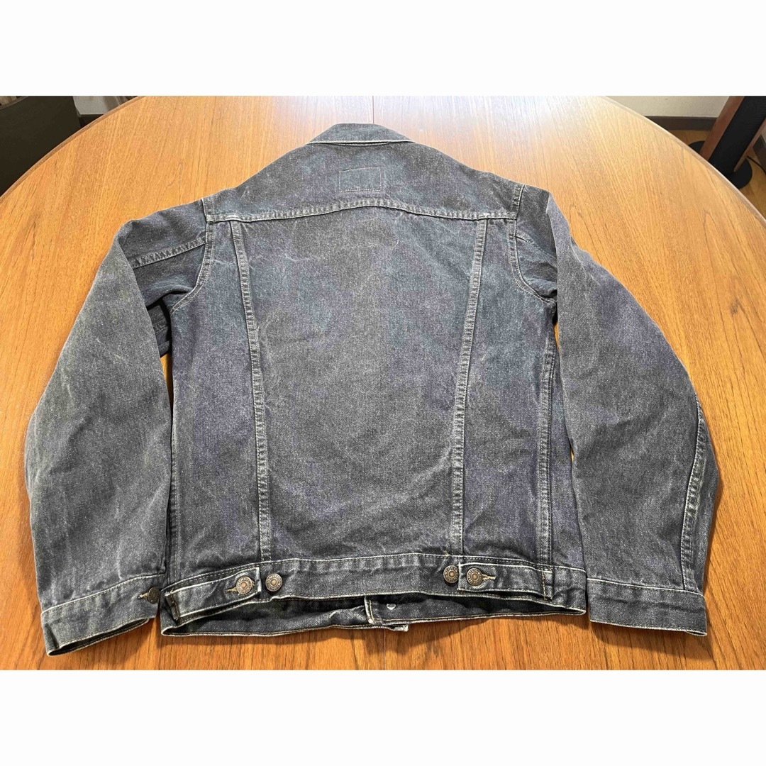 リーバイス ブラックデニムジャケット M 香港製 gジャン 先染め