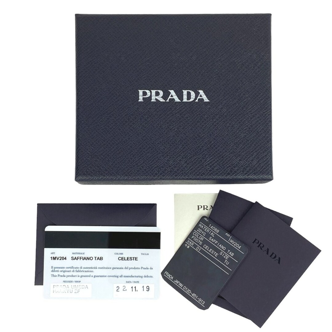 PRADA - □未使用□ プラダ 二つ折り コンパクト 財布 プレート PRADA - □未使用□ プラダ 二つ折り コンパクト 財布 プレート