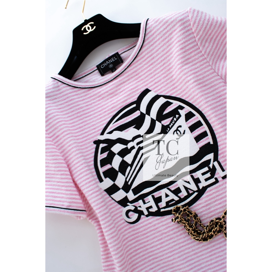CHANEL☆シャネル☆LA PAUSAボーダーTシャツ CHANEL☆シャネル☆LA PAUSAボーダーTシャツ