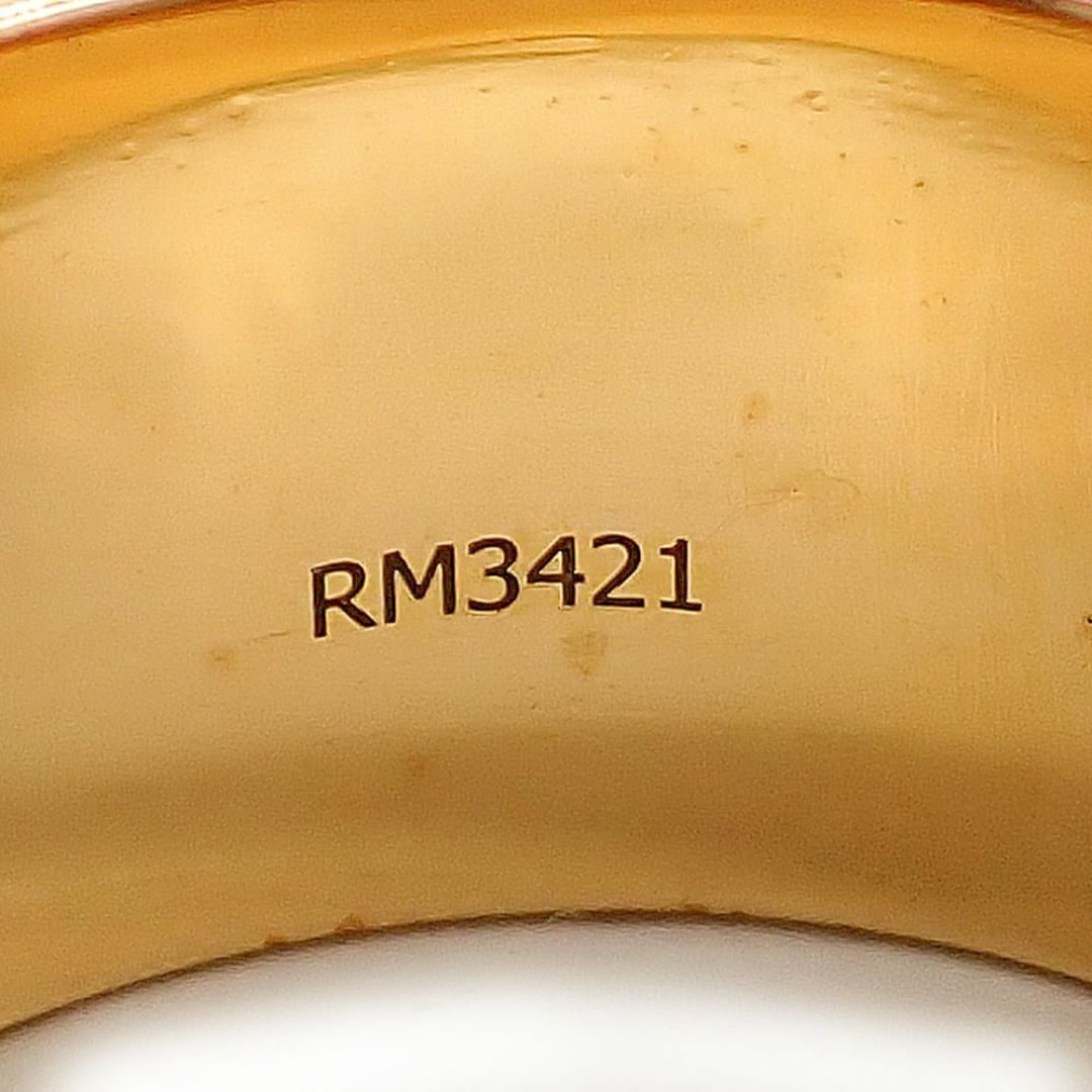 美品 フェンディ FFロゴ メタルリング 8AG945 Sサイズ 12号 美品 フェンディ FFロゴ メタルリング 8AG945 Sサイズ 12号