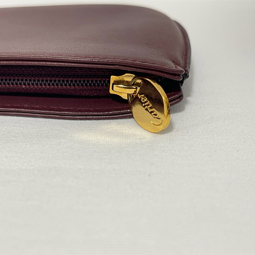 Cartier マストライン ポーチ 小物入れ レザー ボルドー 化粧ポーチ Cartier マストライン ポーチ 小物入れ レザー ボルドー 化粧ポーチ