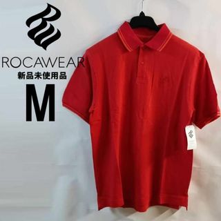 ロカウェア roca wear 半袖 ポロシャツ メンズ Mサイズ 赤 レッド(ポロシャツ)