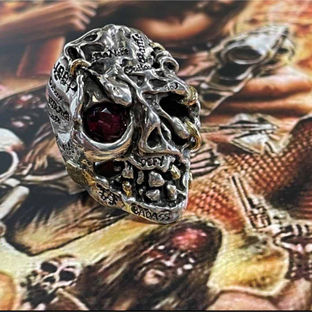 LOOTメルティング スケアクロウ スカルリング 925 & k18 750 LOOTメルティング スケアクロウ スカルリング 925 & k18 750