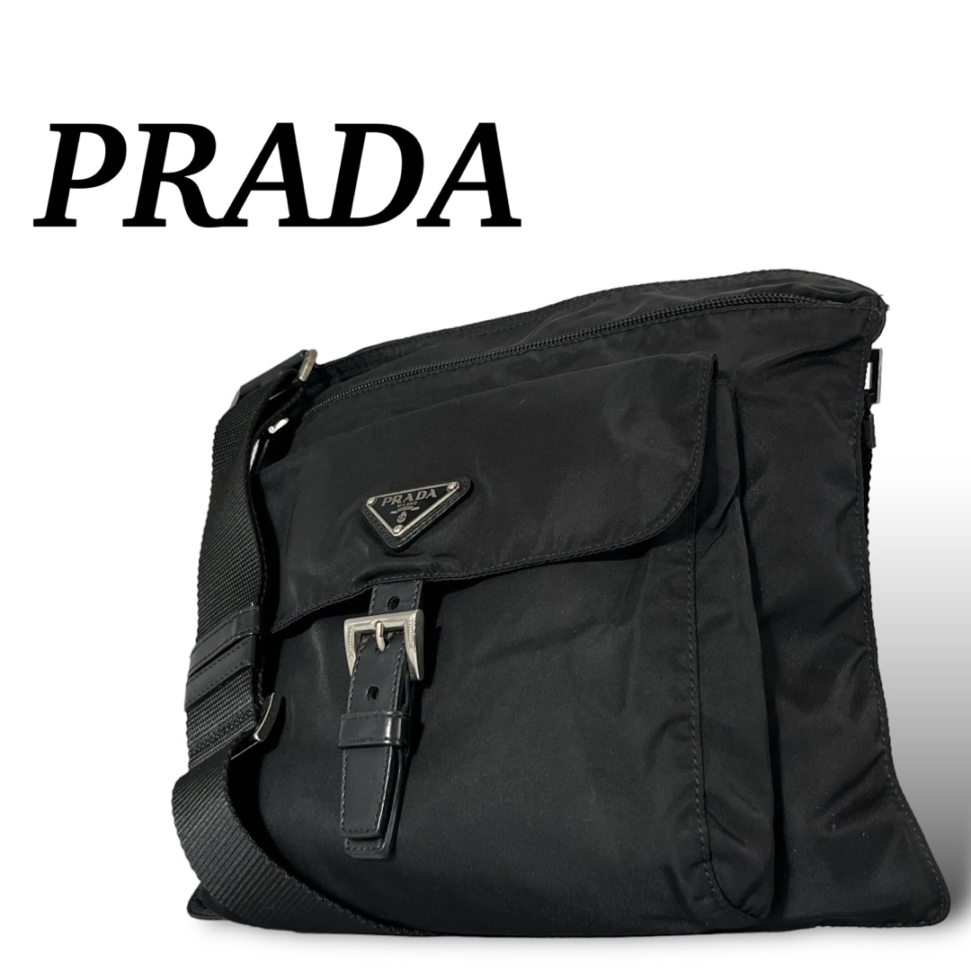PRADA - プラダ ショルダーバッグ 三角ロゴ 斜めがけ 白タグ PRADA - プラダ ショルダーバッグ 三角ロゴ 斜めがけ 白タグ