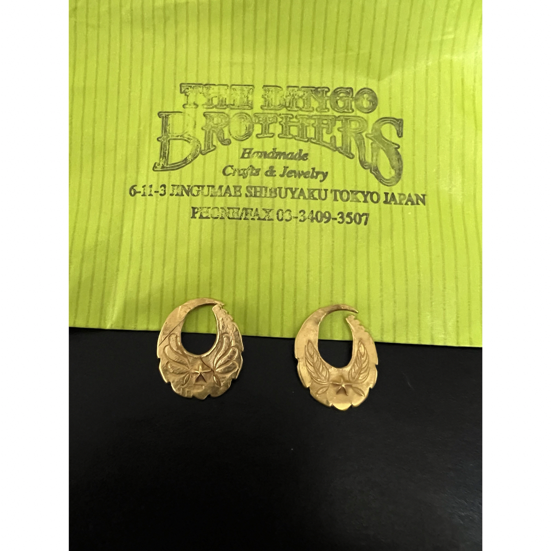 ビンゴブラザーズ フープ ピアス 24k 悴ん ビンゴブラザーズ フープ ピアス 24k 悴ん