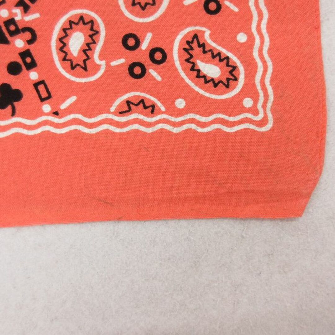 中古 ビンテージ バンダナ 70年代 70s クッキー柄 花柄 コットン 中古 ビンテージ バンダナ 70年代 70s クッキー柄 花柄 コットン