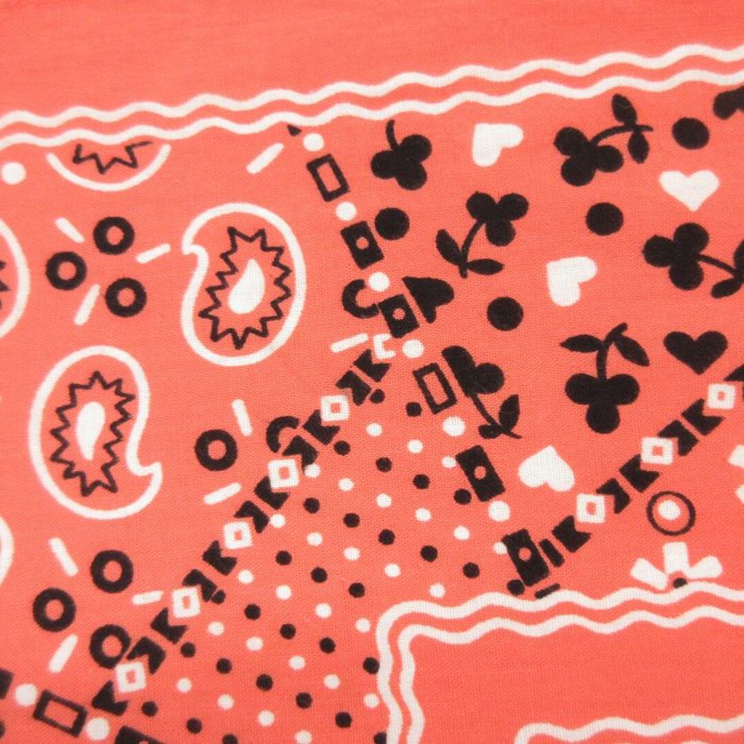 中古 ビンテージ バンダナ 70年代 70s クッキー柄 花柄 コットン 中古 ビンテージ バンダナ 70年代 70s クッキー柄 花柄 コットン