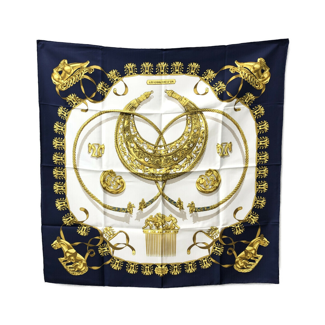 HERMES エルメスカレ90シルク100%大判スカーフ(騎士) - 小物 HERMES エルメスカレ90シルク100%大判スカーフ(騎士) - 小物