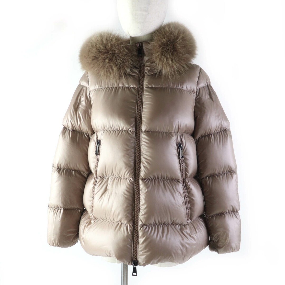 MONCLER - 美品★MONCLER モンクレール 20-21AW SERIFUR セリファー ナイロン ナイロン FOXファー・フード・ロゴワッペン付 ZIP UP ダウンジャケット ブラウン 00 正規品 レディース