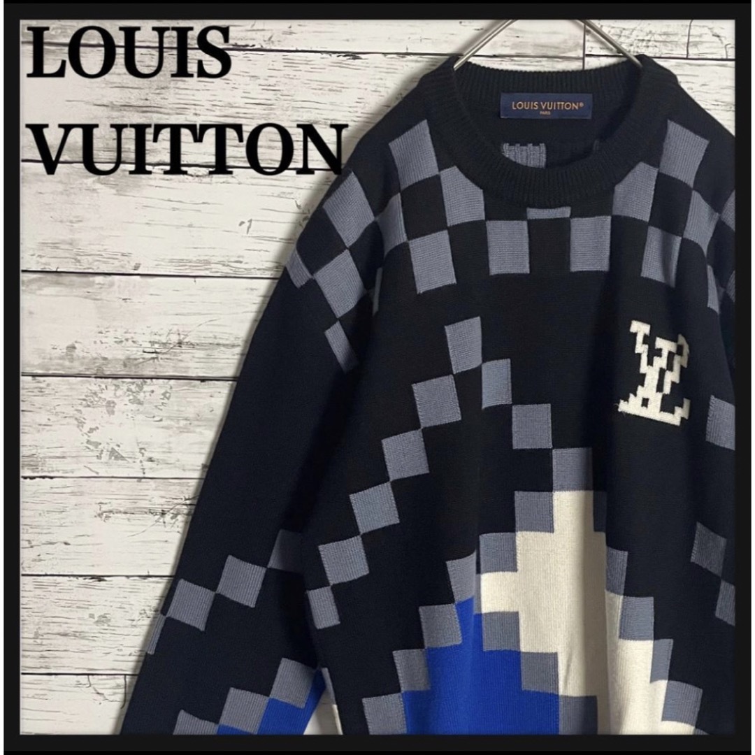 LOUIS VUITTON - 【最高級の逸品】 ルイヴィトン LV ロゴ ニット LOUIS VUITTON - 【最高級の逸品】 ルイヴィトン LV ロゴ ニット