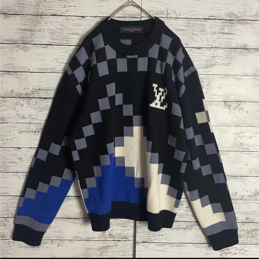 LOUIS VUITTON - 【最高級の逸品】 ルイヴィトン LV ロゴ ニット LOUIS VUITTON - 【最高級の逸品】 ルイヴィトン LV ロゴ ニット