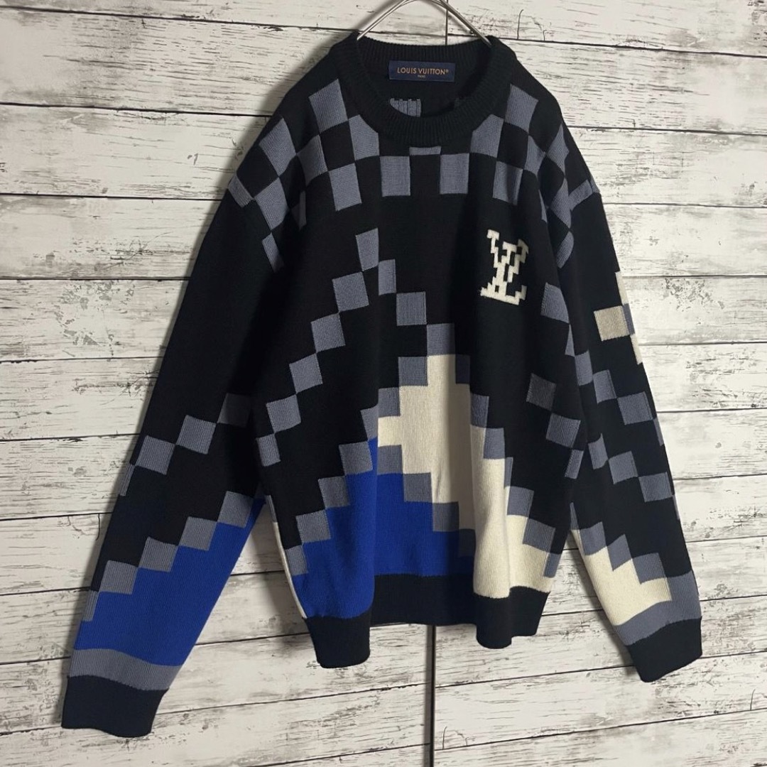 LOUIS VUITTON - 【最高級の逸品】 ルイヴィトン LV ロゴ ニット LOUIS VUITTON - 【最高級の逸品】 ルイヴィトン LV ロゴ ニット
