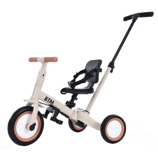 子供用三輪車 4in1新色 三輪車のりもの押し棒付き 自転車 おもちゃ 乗用玩具(三輪車)