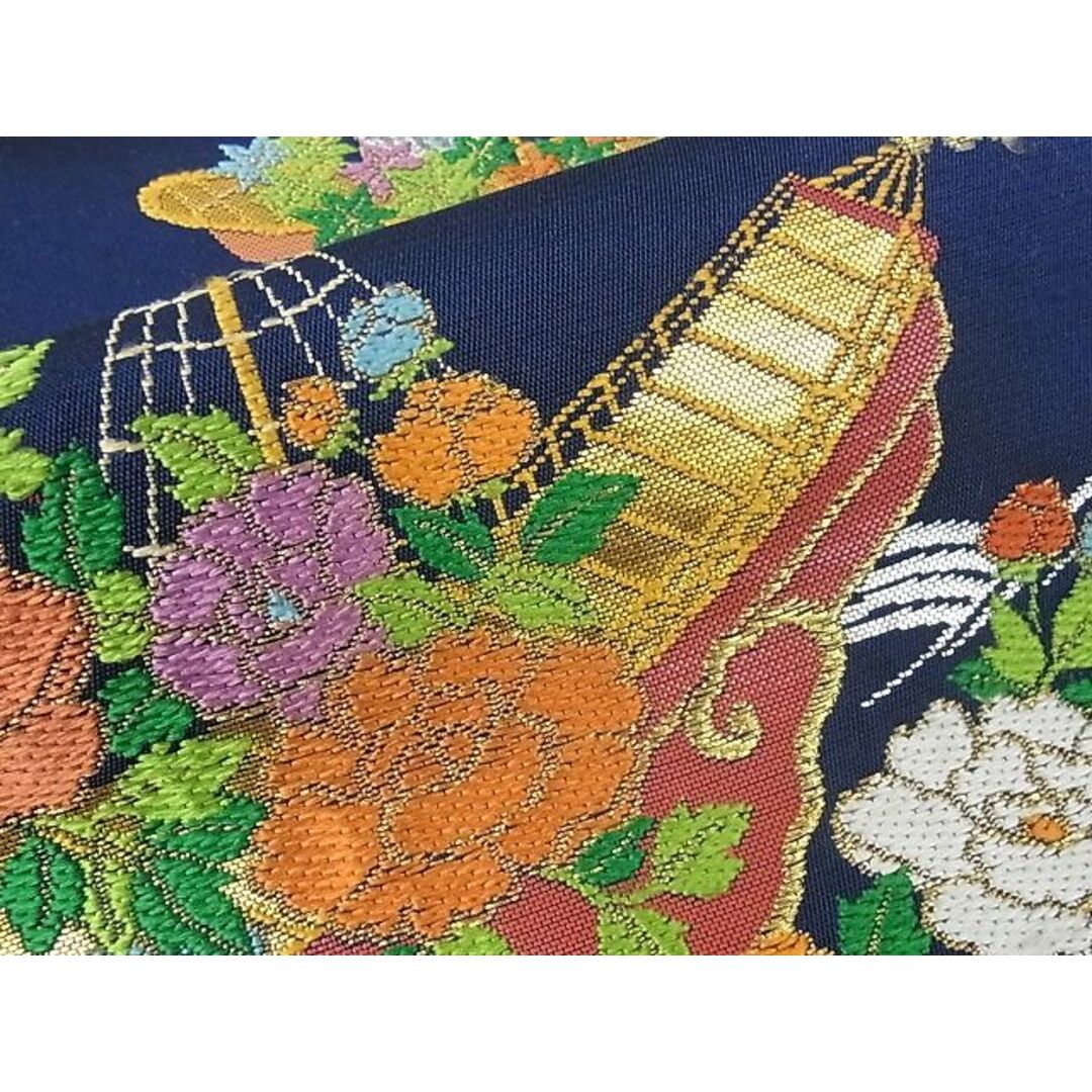 平和屋本店□極上 龍村美術織物 たつむら 六通柄 本袋帯 南蛮花 平和屋本店□極上 龍村美術織物 たつむら 六通柄 本袋帯 南蛮花