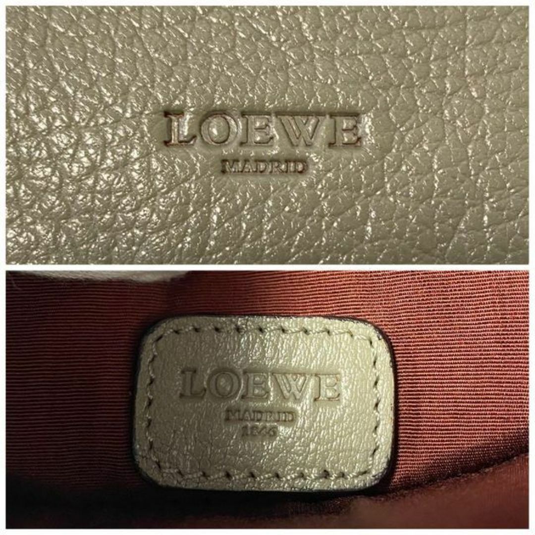 LOEWE ロエベ カーフ ショルダーバッグ レザー カーキ ヴィンテージ LOEWE ロエベ カーフ ショルダーバッグ レザー カーキ ヴィンテージ