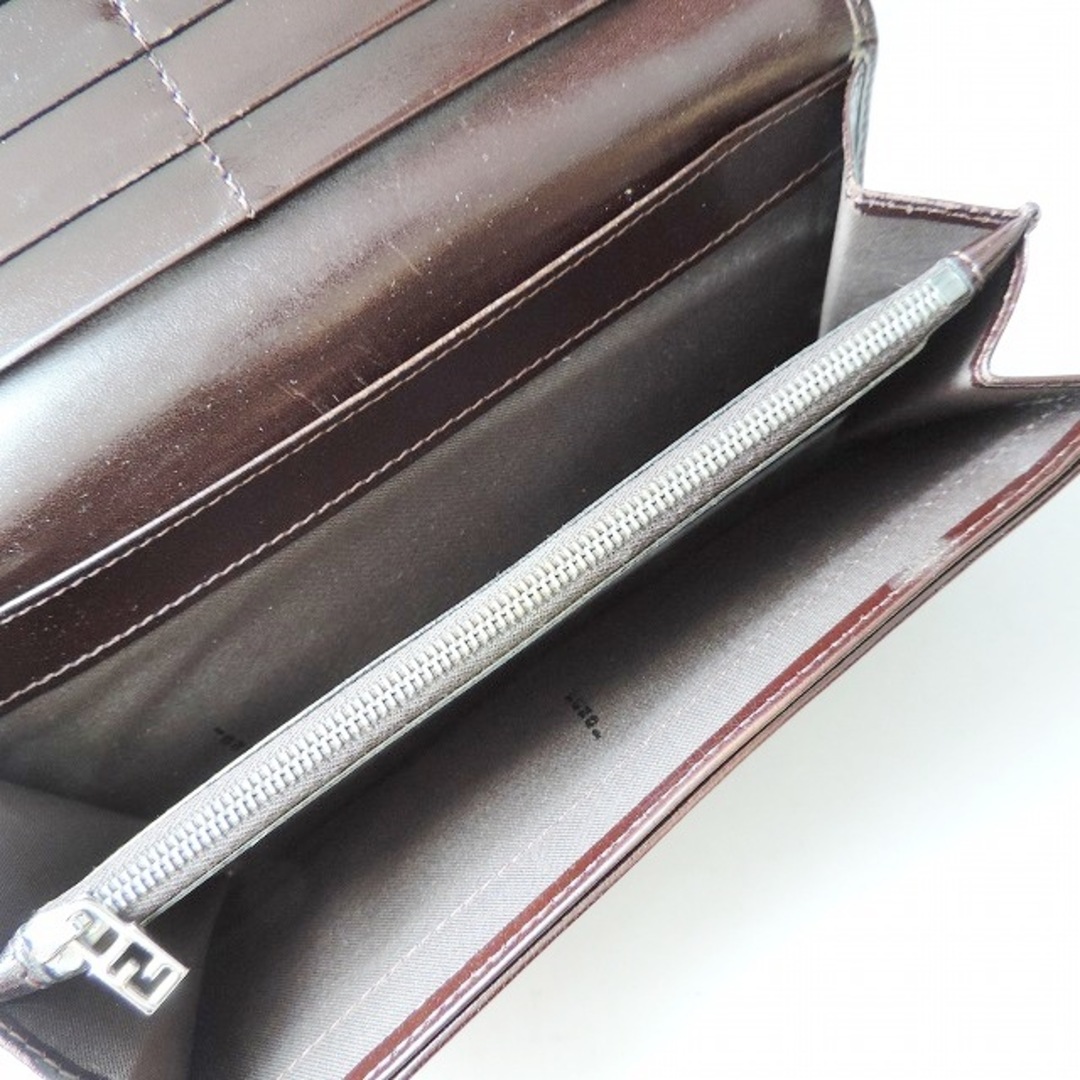 FENDI(フェンディ) 長財布 ズッカ柄 ブラウン×黒×ダークブラウン FENDI(フェンディ) 長財布 ズッカ柄 ブラウン×黒×ダークブラウン