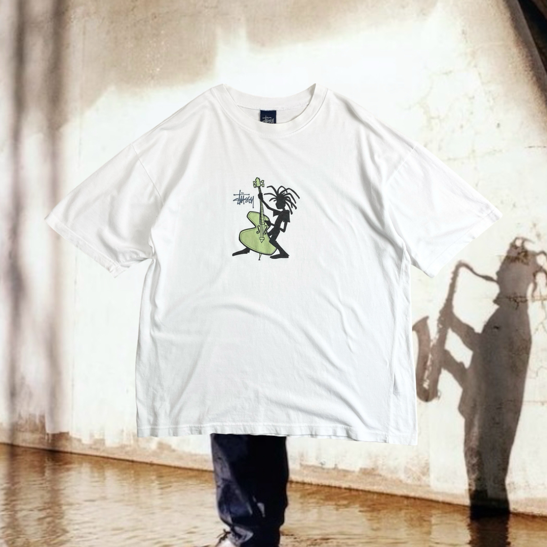 STUSSY - 90s old stussy オールドステューシー ジャズマンT STUSSY - 90s old stussy オールドステューシー ジャズマンT